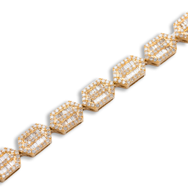 Bracelet With Diamonds And Baguettes