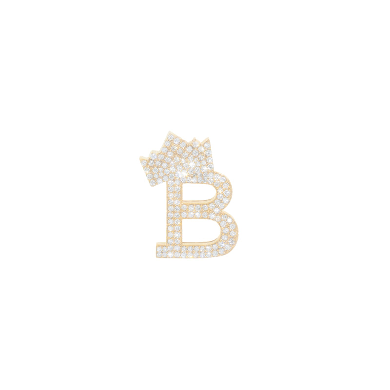 Initial With Crown Charm B