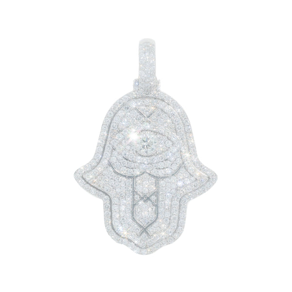 Iced Out Hamsa Pendant
