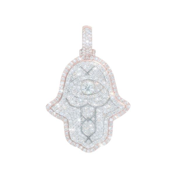 Iced Out Hamsa Pendant