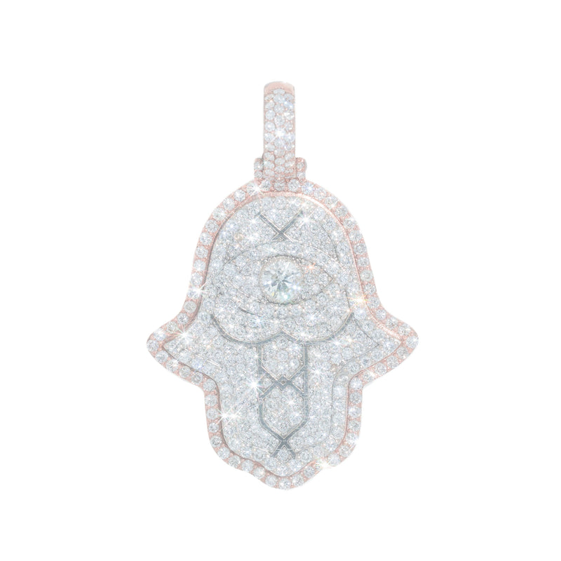 Iced Out Hamsa Pendant