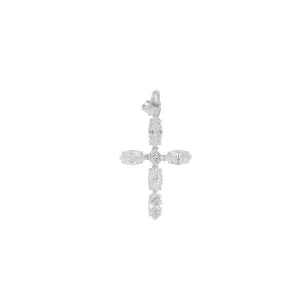 Cross With Oval Diamond's