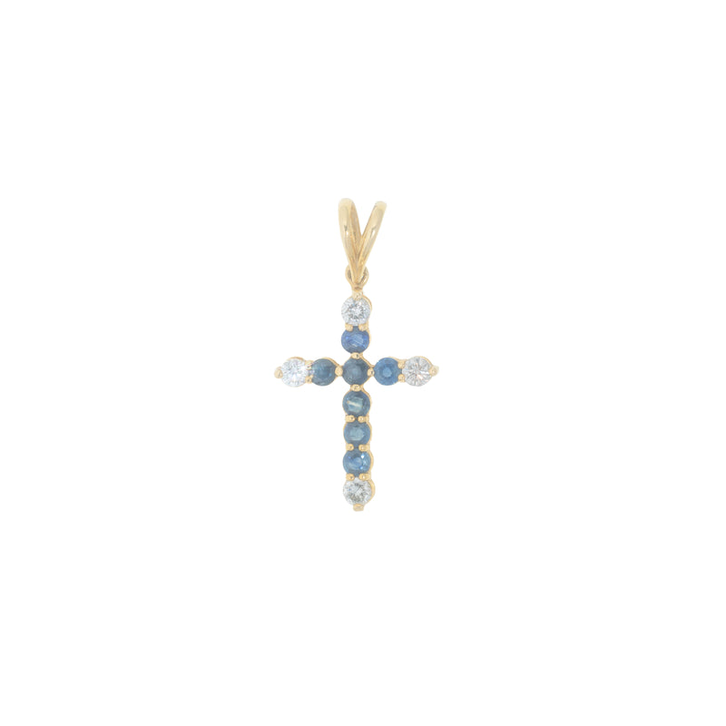 Cross With Diamond's & Sapphire's