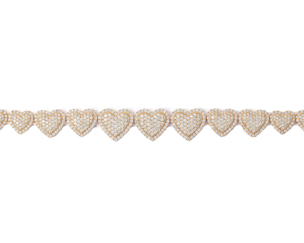 Heart Shaped Bracelet With Diamonds