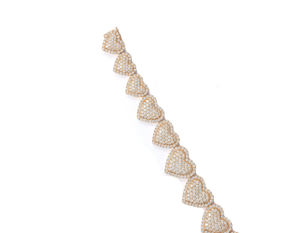 Heart Shaped Bracelet With Diamonds