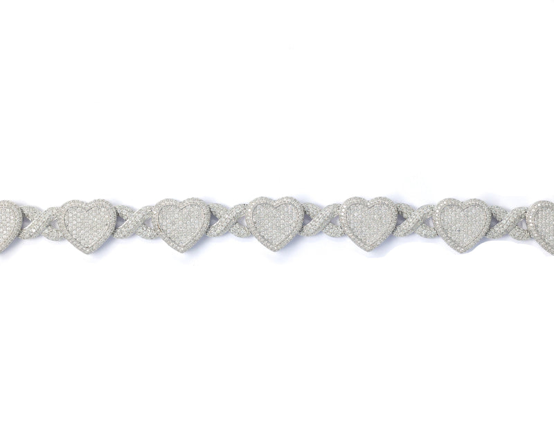 Infinity Bracelet With Hearts