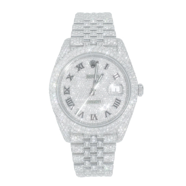 Rolex Date-Just Stainless Steel With Diamonds