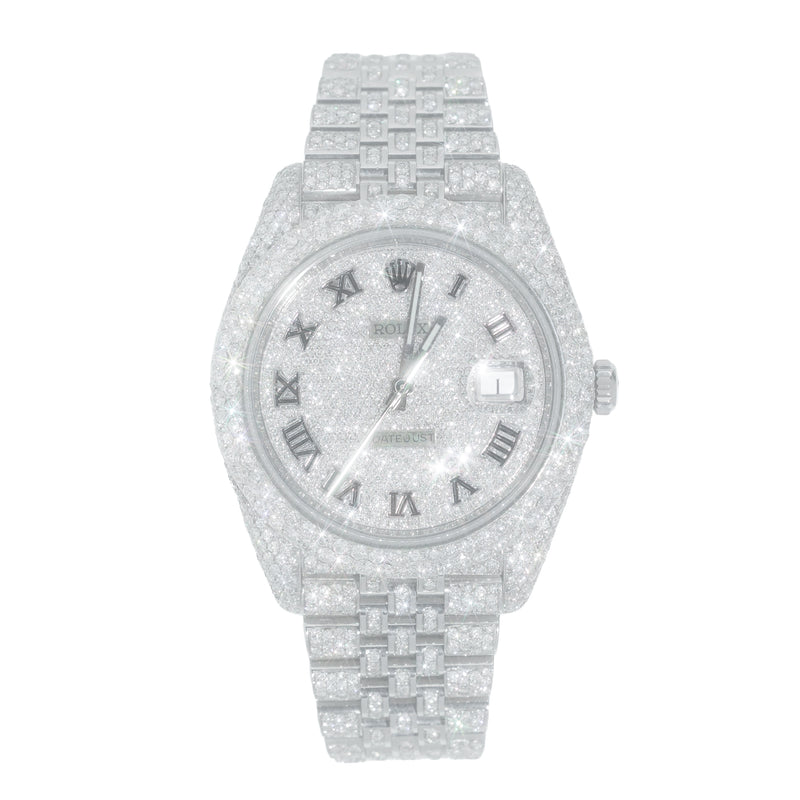 Rolex Date-Just Stainless Steel With Diamonds