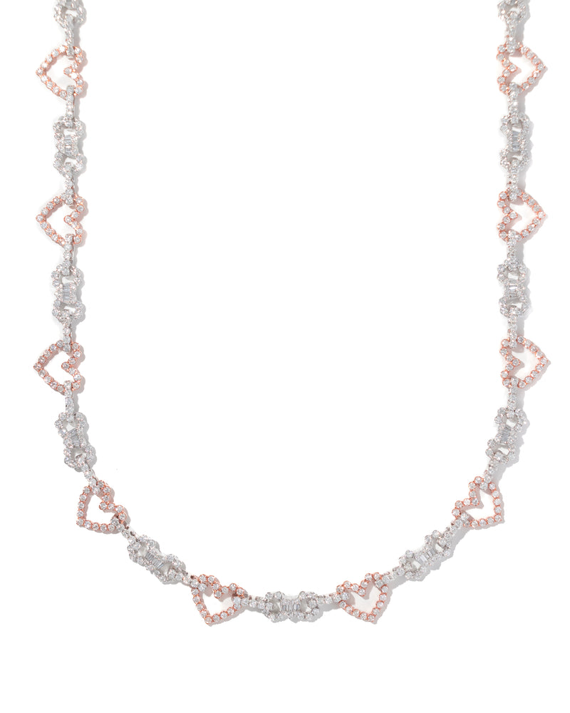 Heart With Diamonds Neckless