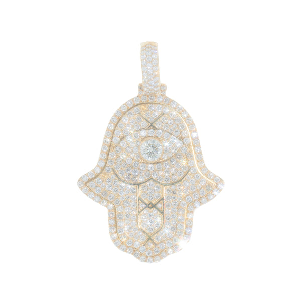 Iced Out Hamsa Pendant