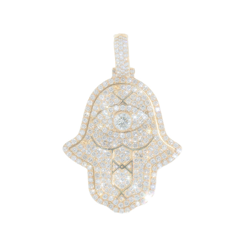 Iced Out Hamsa Pendant