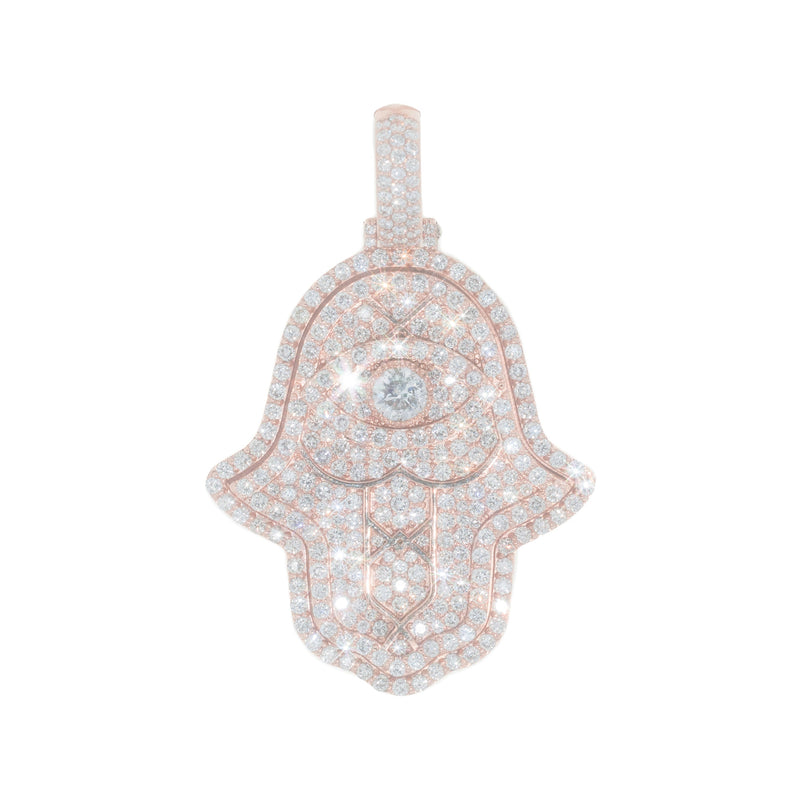 Iced Out Hamsa Pendant