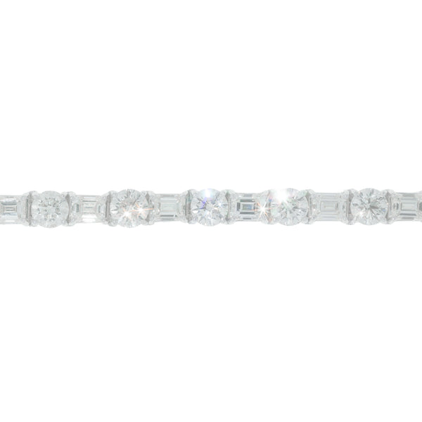 White Gold Tennis Bracelet GIA Certified