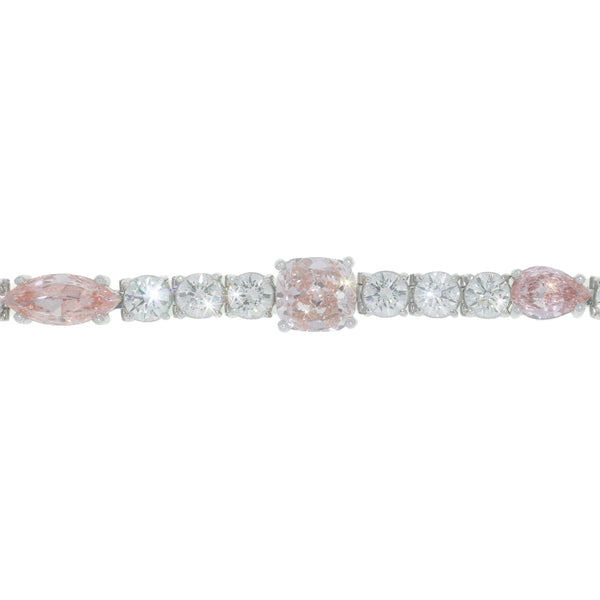White Gold Tennis Bracelet GIA Certified