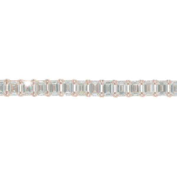 Rose Gold Tennis Bracelet GIA Certified