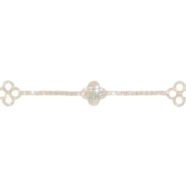 Tennis Bracelet with Clover