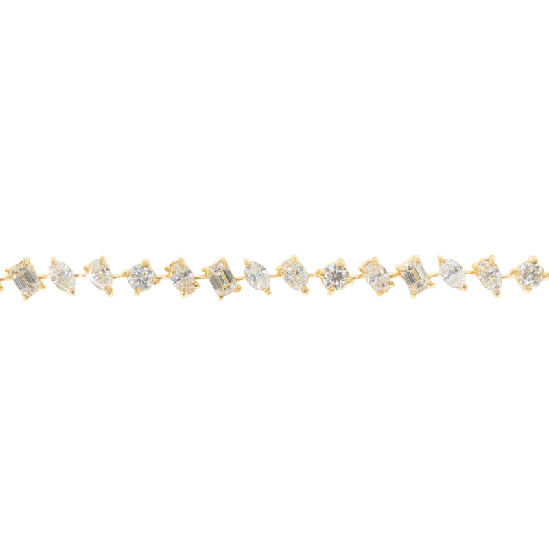 Lab Mixed Shape Diamond Bracelet