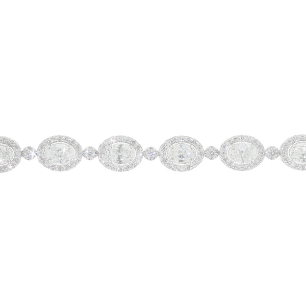 Lab Bracelet With Oval Diamonds