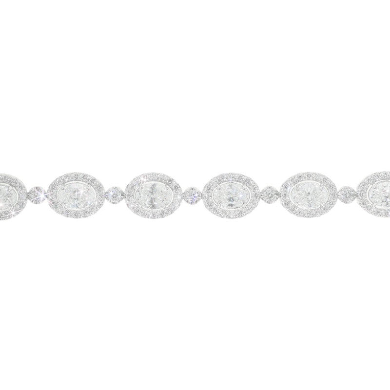 Lab Bracelet With Oval Diamonds