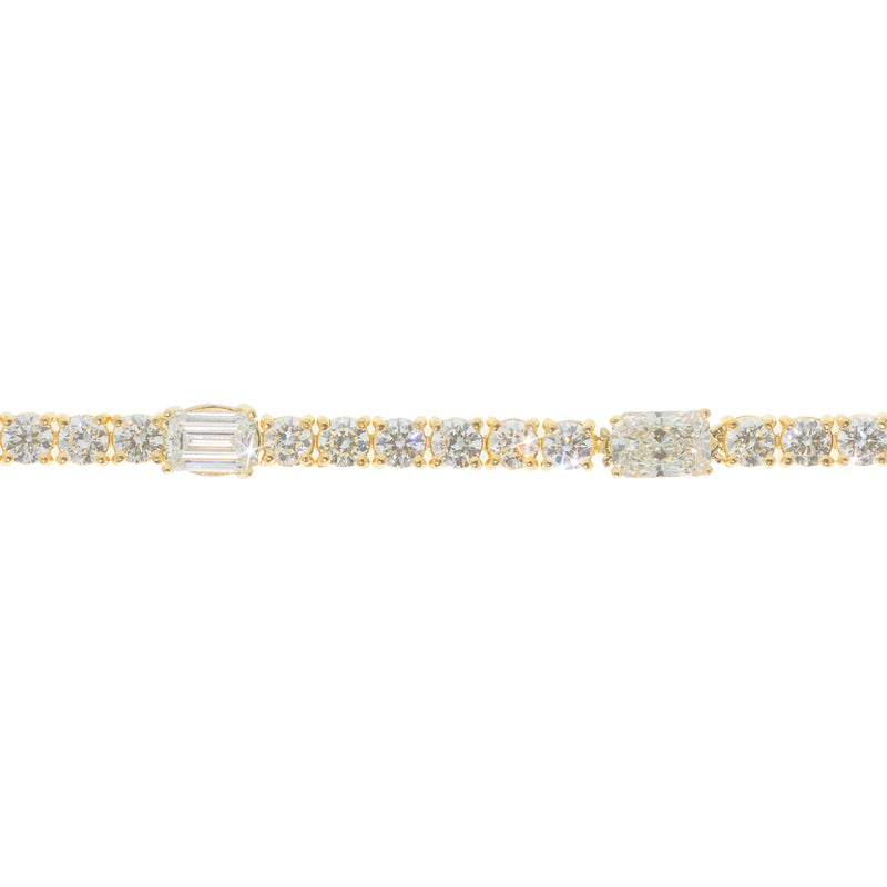 Lab Mixed Shape Diamond Bracelet