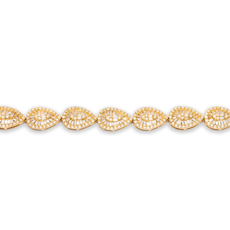 Bracelet With Diamonds And Baguettes