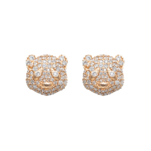 Bear Earrings With Diamonds