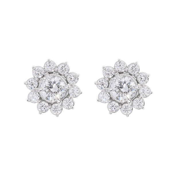 Lab Flower Earrings