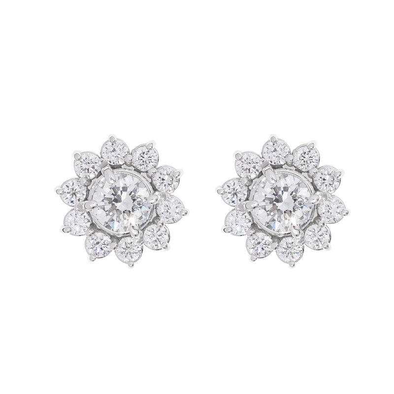 Lab Flower Earrings