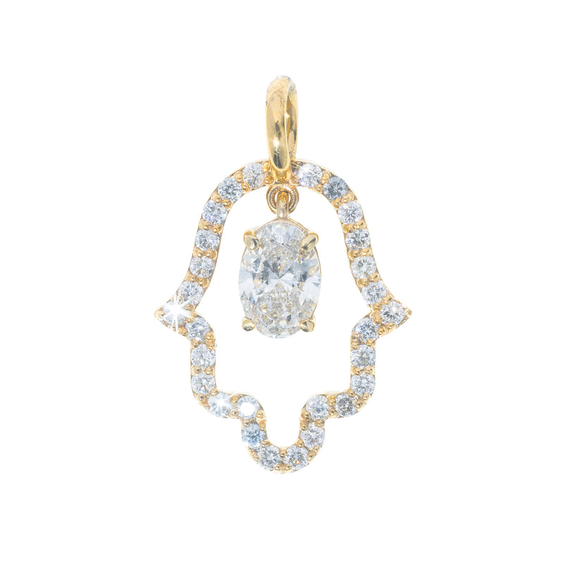 Lab Hamsa Charm