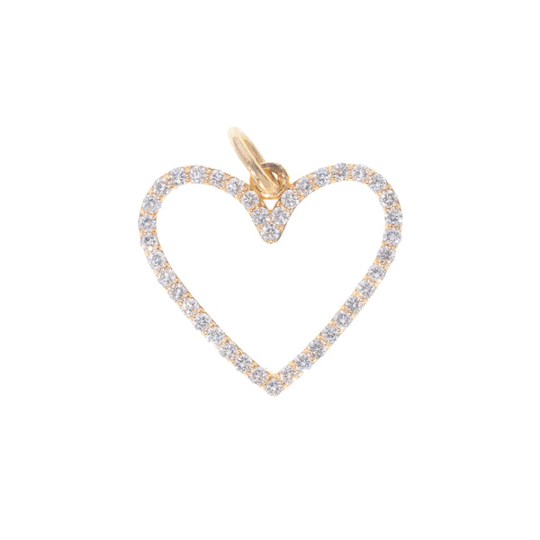 Lab Heart With Diamonds