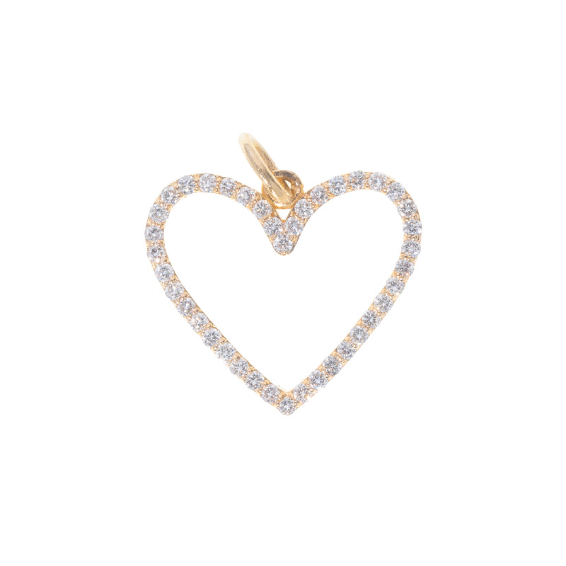 Lab Heart With Diamonds