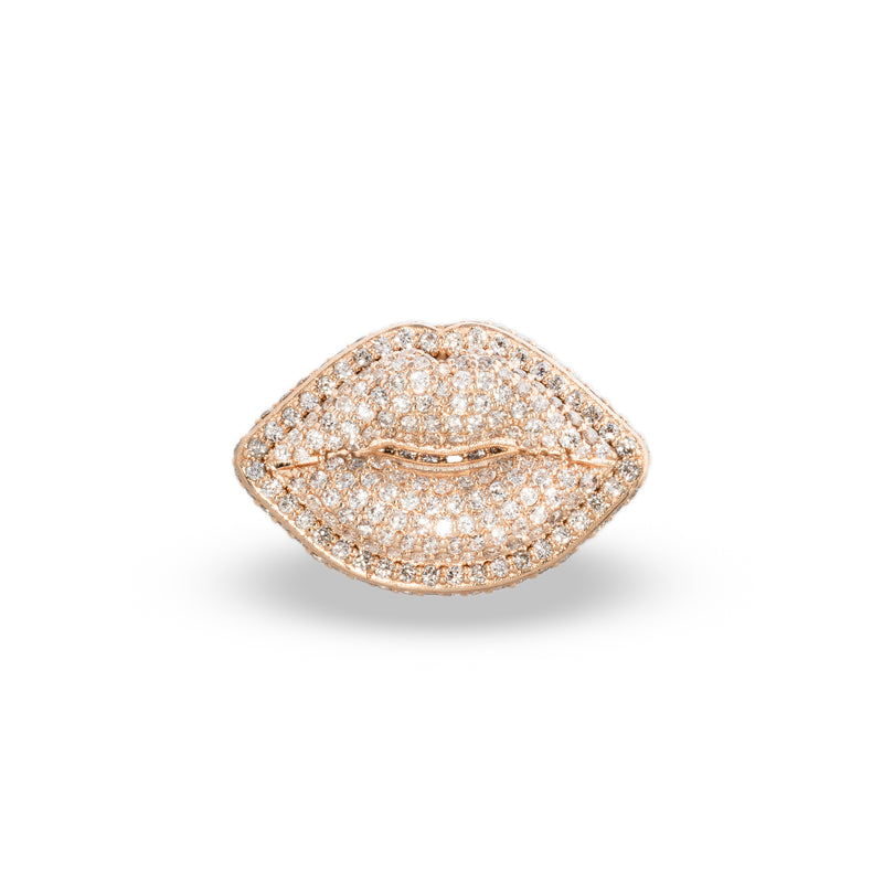 Lip Ring With Diamonds