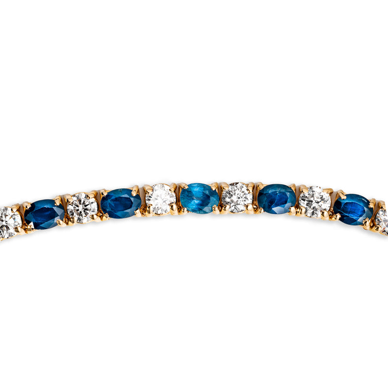 Tennis Chain With Blue Sapphires