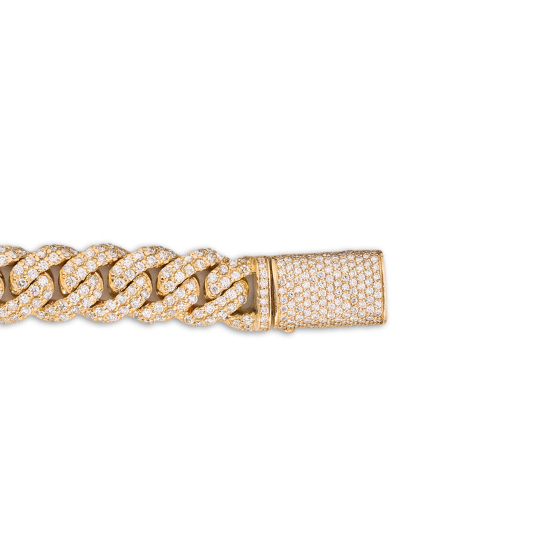 Cuban Link Bracelet With Diamonds