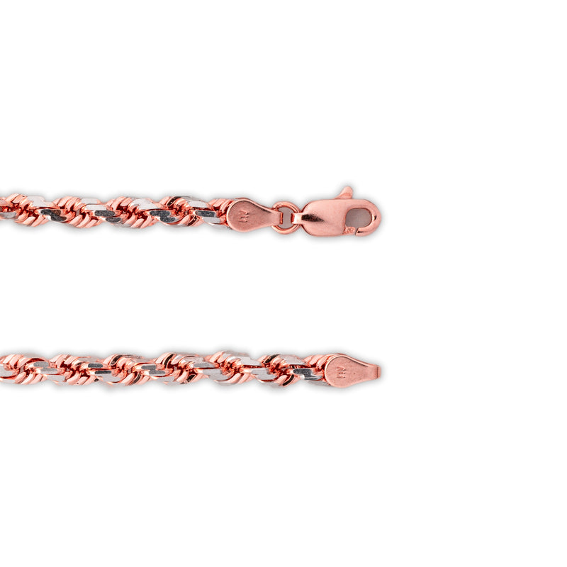 10KT Rose Gold Rope Chain