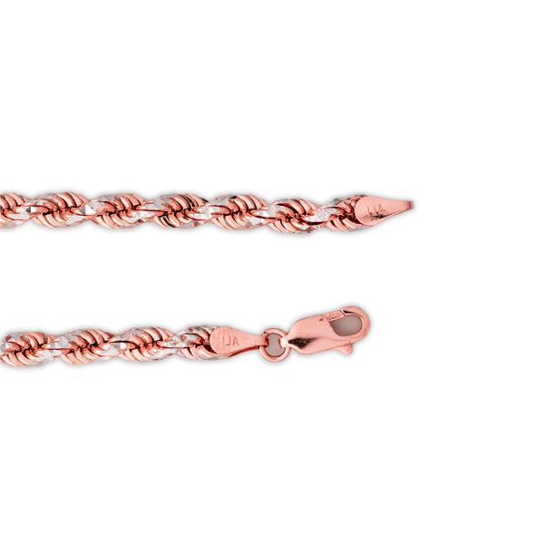 10KT Rose Gold Rope Chain