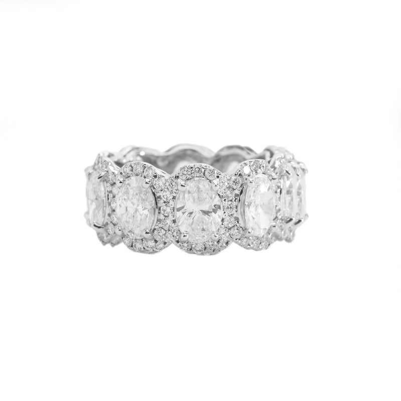 Eternity Ring With Oval Cut Diamonds