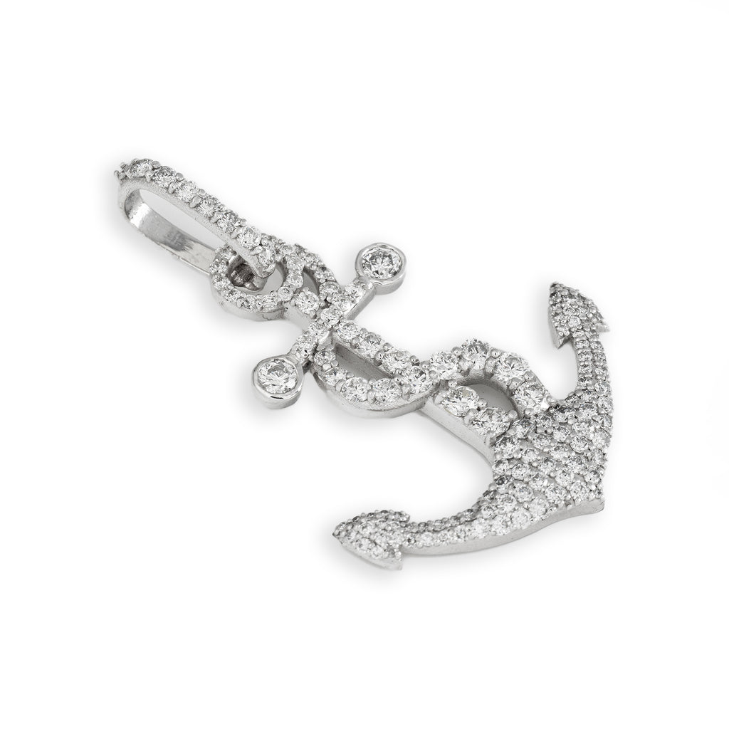 Anchor Charm With Diamonds – Haimov Jewelers