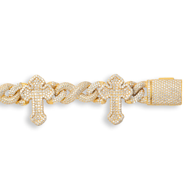Infinity Cross Bracelet With Diamonds