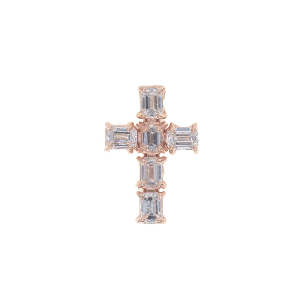 Lab Cross With Emeralds