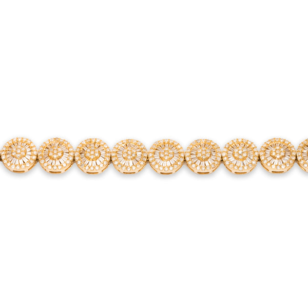 Circle Bracelet With Diamonds And Baguettes