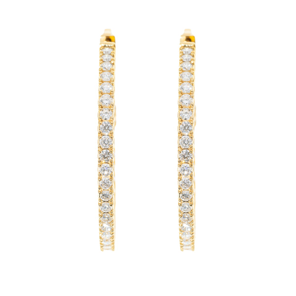 Diamond Hoop Earrings