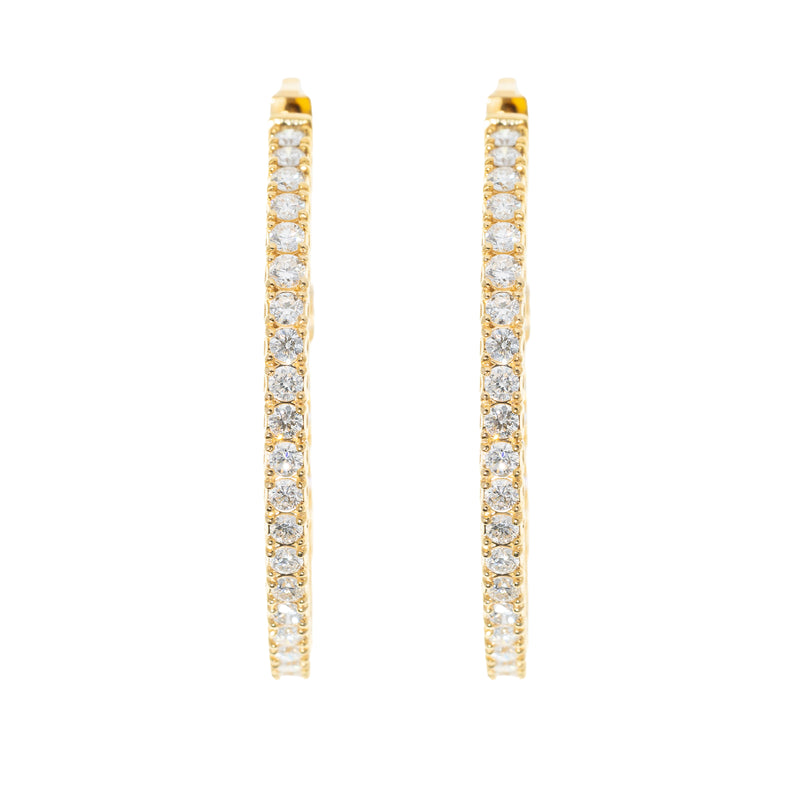 Diamond Hoop Earrings