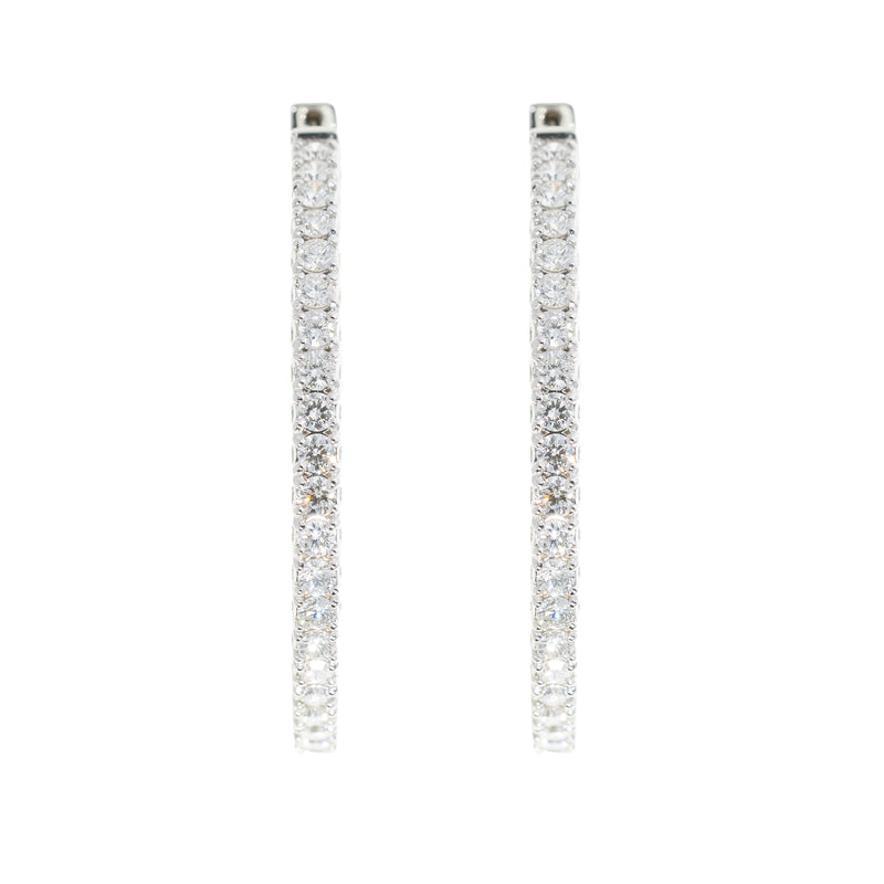 Diamond Hoop Earrings