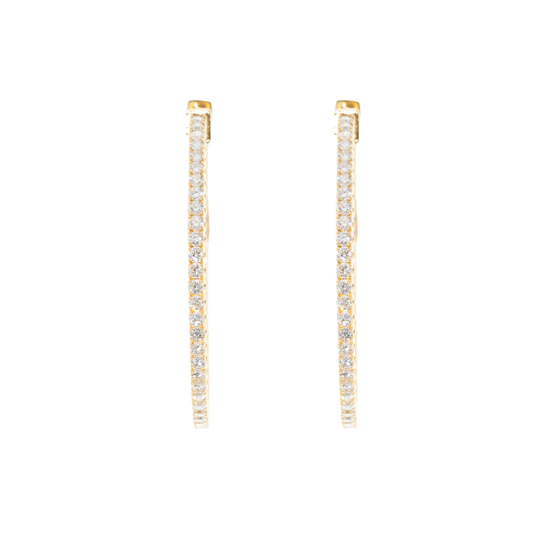 Diamond Hoop Earrings