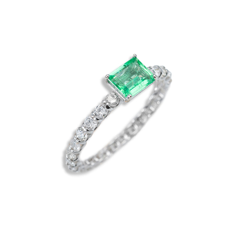 Ring With Green Emerald