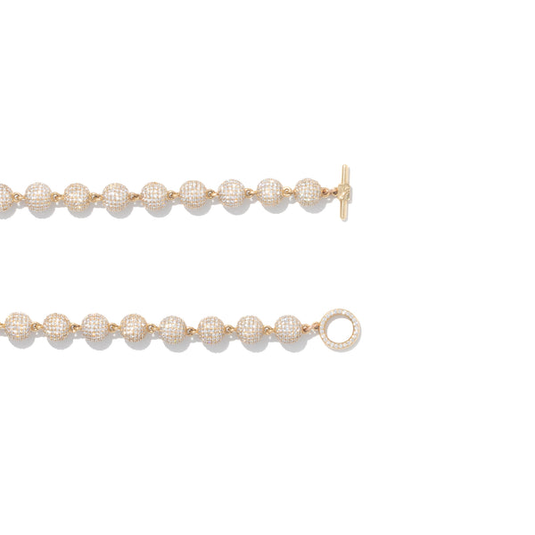 Gold Ball Chain With Diamonds