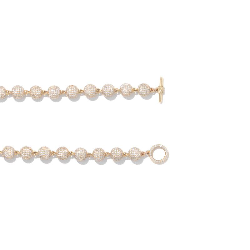 Gold Ball Chain With Diamonds