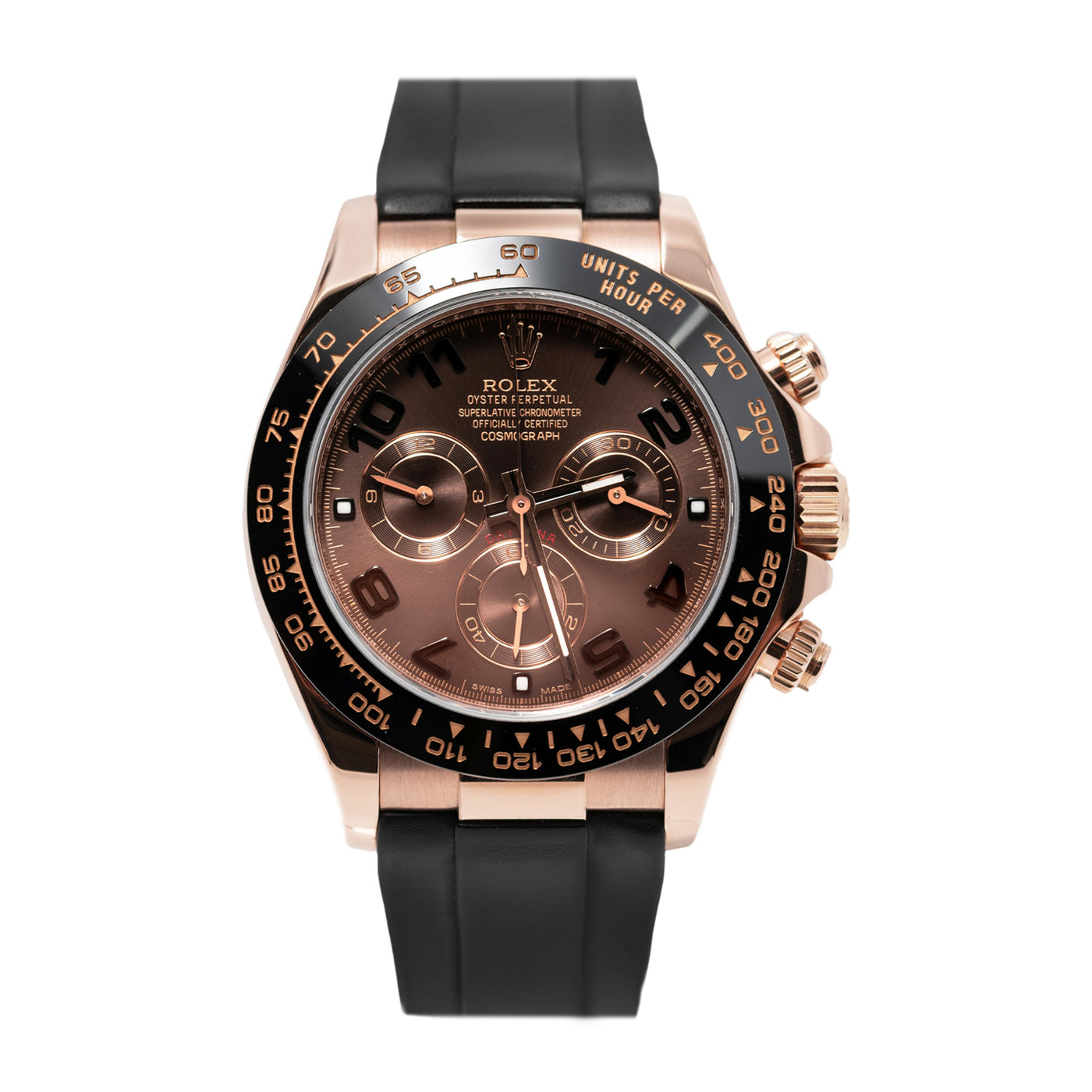 Fashion daytona gold rubber strap