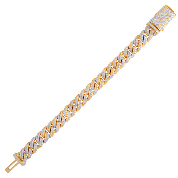 Diamond Cuban link Bracelet With Diamond Lock